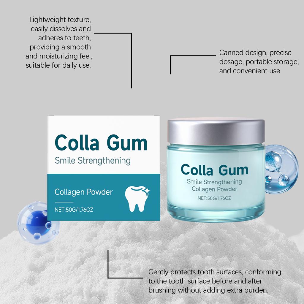 Collagen Brightening Tooth Powder Soothe Gums Removing Dental Plaque Fresh Breath Relieve Dental Caries Oral Care Teeth Powder