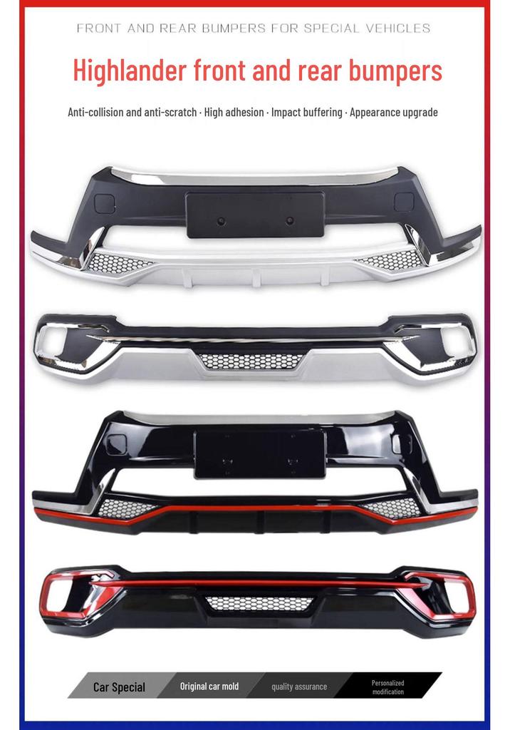 Front and Rear Bumper Kit for Toyota Highlander (2015-2022)