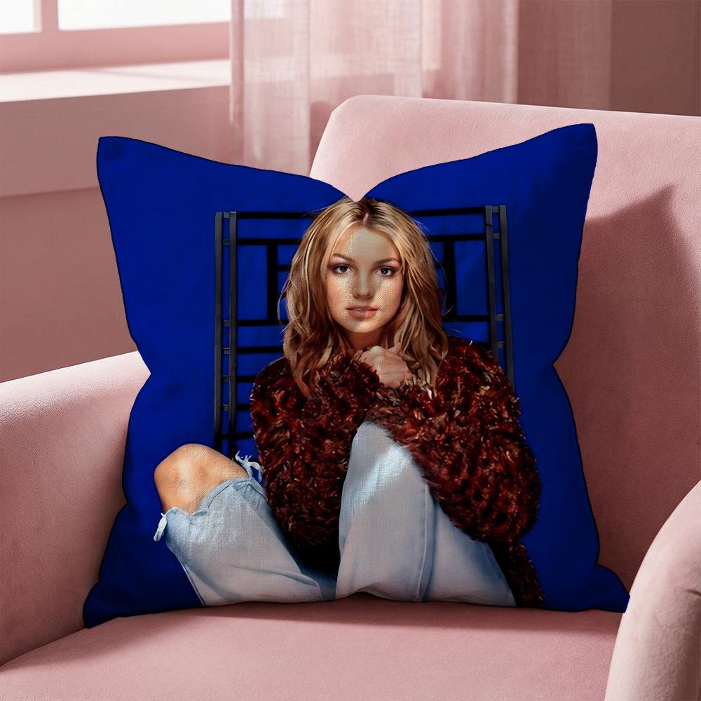 B-Britney Spears SINGER Cushion Cover Multi-Scene Pillow Cover for Home & Car - Reversible, Soft & Durable for Daily Use