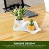 Lazy Guy Planter Resin Funny Succulent Plant Pot with Drainage Hole Desktop Flower Pot Greenery Vase Container Home Office Decor