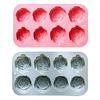 Silikonform mit 8 Löchern, Rosenblüten-Motiv, für handgemachte Seife, Kerzen, Kuchen, Schokolade und Eiswürfel – ideal zum Backen und für DIY-Projekte.