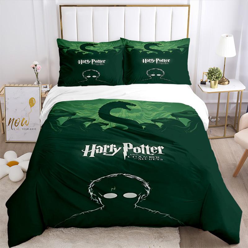 3pcs Harry Potter Duvet Cover Set (1 Duvet Cover + 2 Pillowcases, No Core) - Comfortable, And Breathable Bedroom Decoration yy251104069