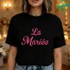 Team De La Mariée Future French Bachelorette EVJF Party T-shirts  Bridal Shower Wedding Tops with Bride Silhouette Print Blouses