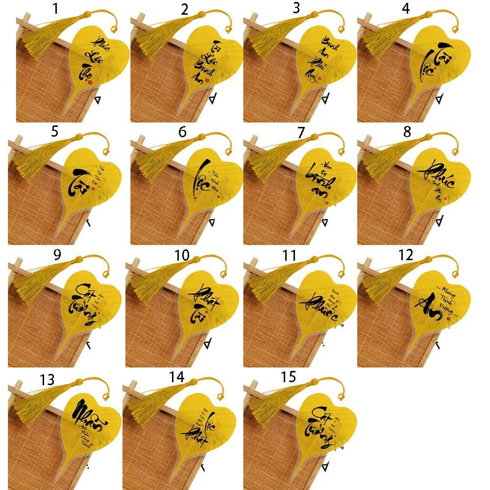 5Pcs DIY Bodhi Leaf Vein Bookmark Handmade Bookmark Pendant Vintage Southeast Asian Bookmark Home