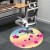 1pc Star PatternChair Carpet for Office, Indoor Non-Slip Washable Polyester Fiber Carpet, Mat For Office, Machine Washable
