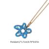 Small Flower Choker Floral Pendant Necklaces Pendant Necklace Alloy Material Pendant Choker Y2K Neck Jewelry for Daily