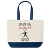 Shopping Bag - PLANETEE - I Can't Javelin Man - Blue Background - Cotton - 40x45 Cm