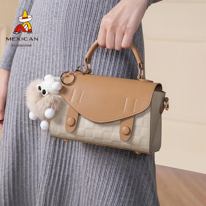 MEXICAN Leather Crossbody Bag, Handbag, Shoulder Bag, White