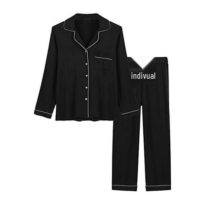 Women's 2025 Spring/Summer Modal Pajama Set - Long Sleeve Cardigan, Two-Piece Homewear