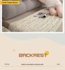 Chenille Headboard Cushion, Double Lumbar Support Pillow, Removable & Washable Backrest