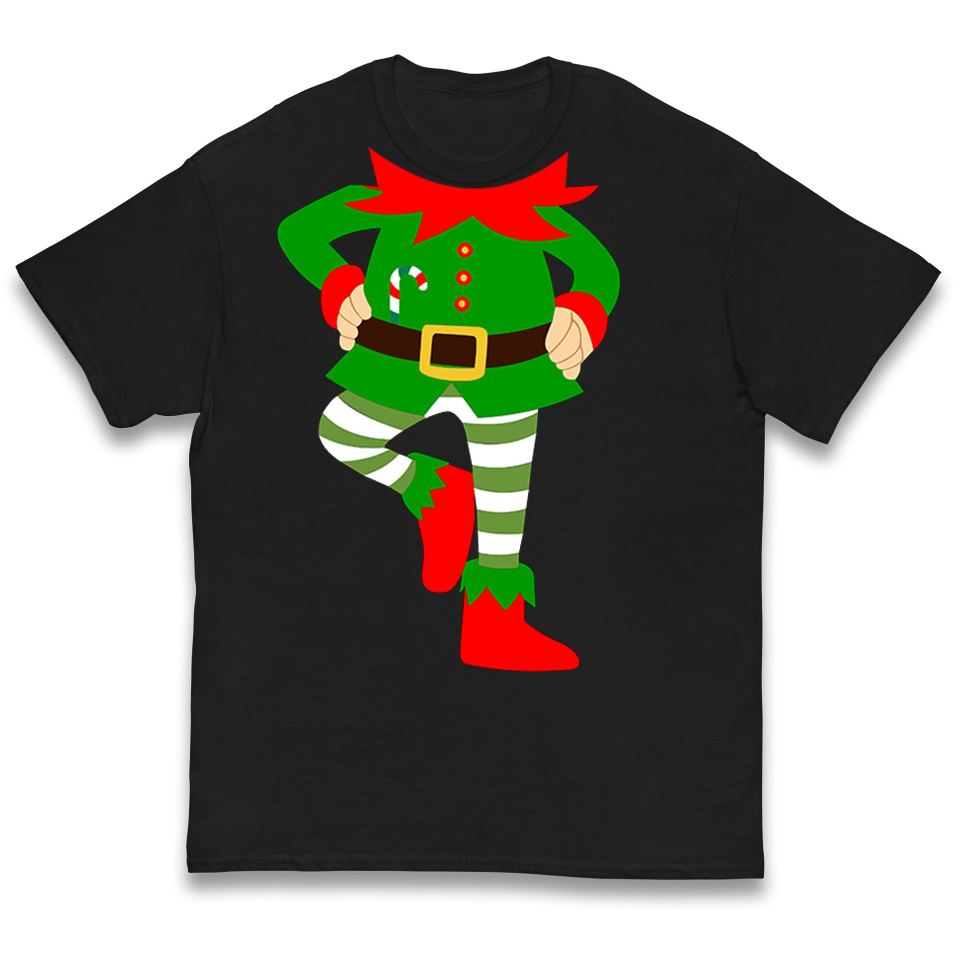 Personalise Christmas Party Wear Elf Kids T Shirt 110