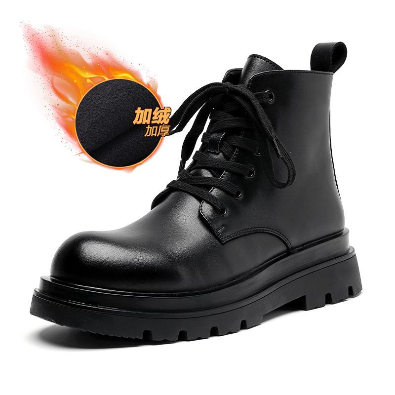 Spring big head business casual leather shoes lace-up soft sole versatile men's dress black men's leather shoes non-slip 5155-R