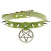 Spike Choker Necklace for Women Goth Pentagram Necklace Emo Neck Strap Cosplay Chocker Gothic Accessories