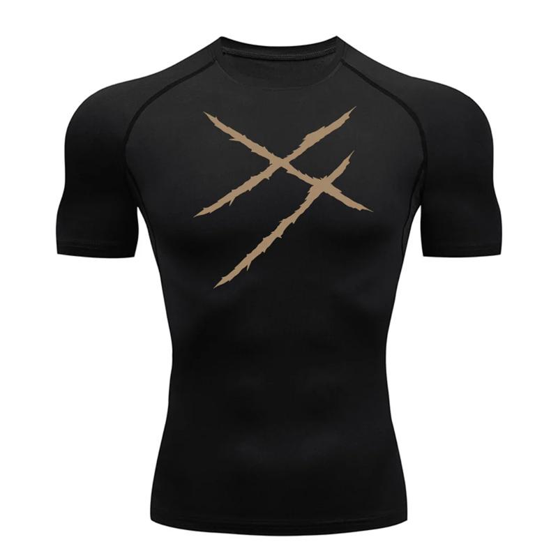 

Stylish Graphic Athletic Quick Dry Compression Shirt for Men Gym Workout Running Tshirts Tops Undershirt Baselayers Activewear S