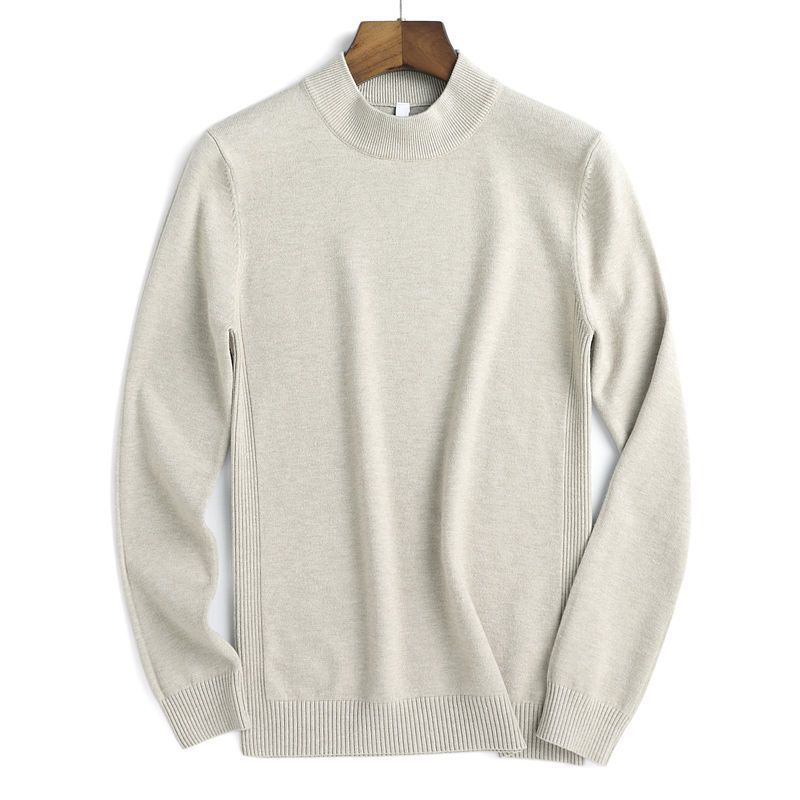 

Осенне-зимний высококачественный мужской свитер, мужской пуловер с полувысоким воротником, мягкий и теплый вязаный свитер 4XL