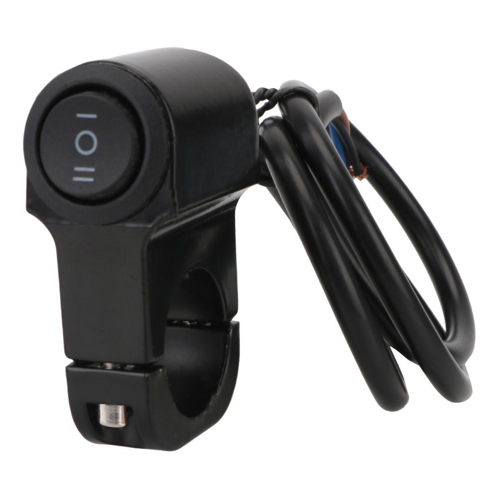 Comutator faruri pentru ghidon Buton cu trei poziții 12V Comutatoare pentru faruri pentru ATV Motocicletă 22cm 7/8in