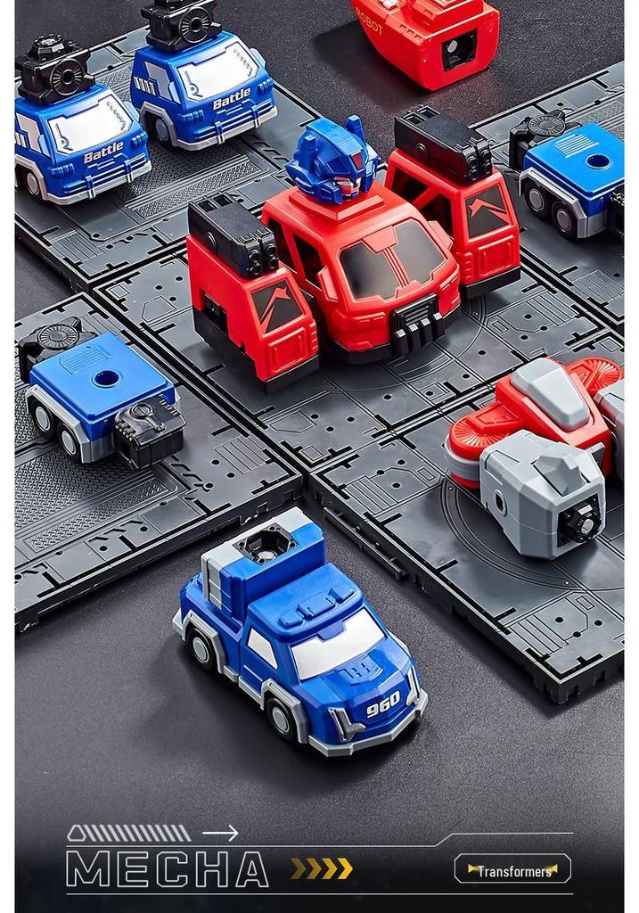 Children's 3D Magnetic Transforming Robot Car Toy - Versatile Warrior Model