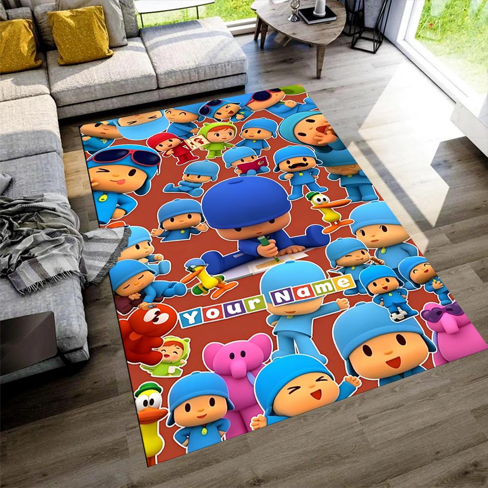 Pocoyo Customizable Name Area Rug Perfect for Balcony Outdoor Bedrooms Foyer Antislip Carpet Decorate Offices Wedding Party Gift
