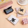 New Cat Short Wallet Large Capacity Multi Slot Coin Purse Zipper Multi Functional Money Bag