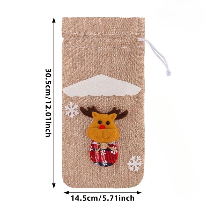 Wine Bottle Cover Santa Claus Christmas Decorations for Home Christmas Ornament Xmas Table Decor Happy New Year Gift