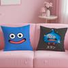 Dragon Quest Slime Pillow Case Anti-dustmite Pillowcase Invisible zipper silky short plush Sofa cushion cover