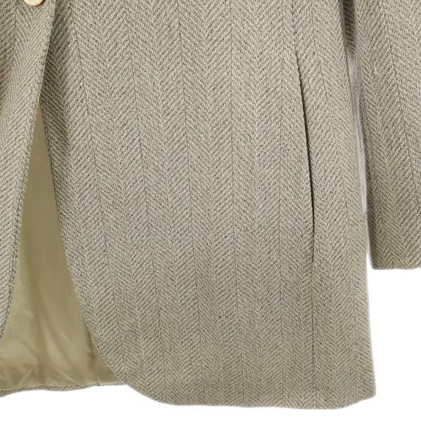 MAX MARA Made in Italy wool and silk blend Herringbone Pattern tailored jacket Women Used