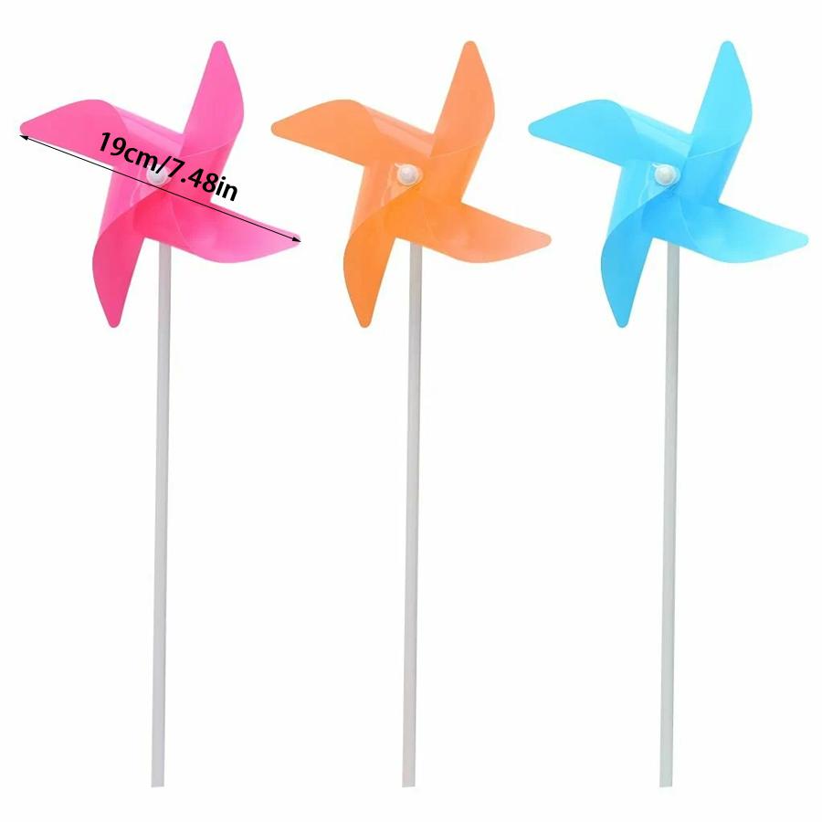 10/30/50pcs Plastic Pinwheel Outdoor Decor for Scenic Spot Wedding Party Festival Celebration Activities Atmosphere Tool XJM