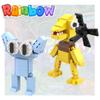 Yellow Friends Rainbow Cyan Building Blocks Diy Puzzle Toys Abs Kids Fans Gifts