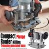 Compact Aluminum Plunge Router Bracket Milling Trimming Machine Base Trimming Milling Grooves Opening Carving Rack