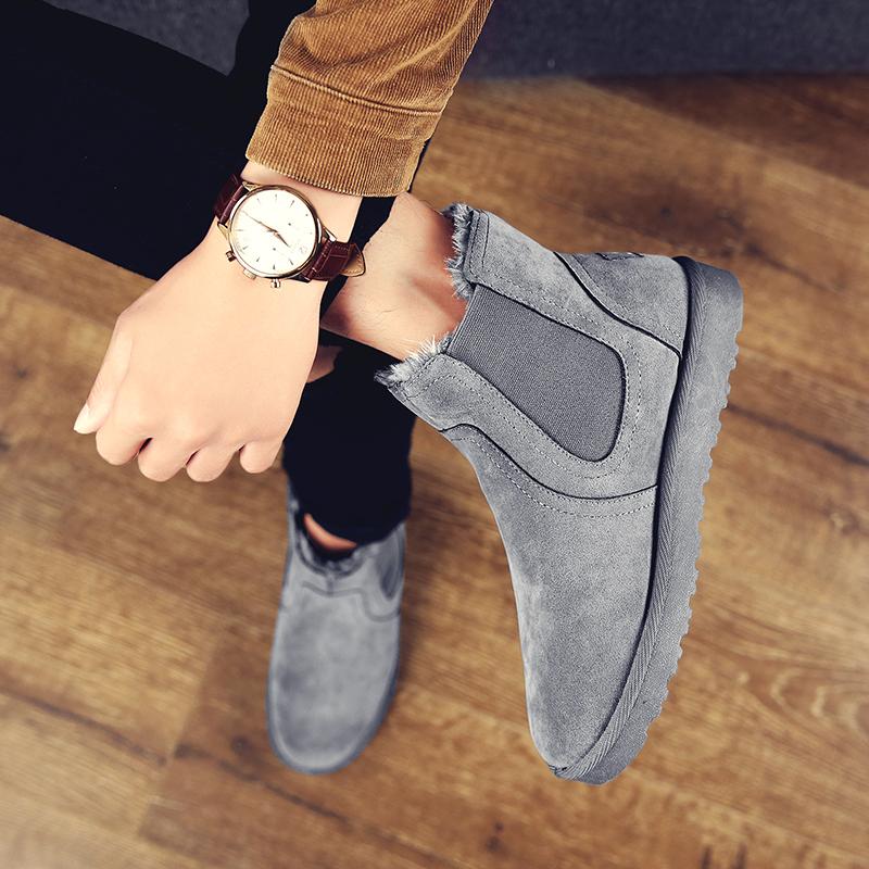 Buty zimowe męskie wysokie trampki śnieżne buty męskie wsuwane botki