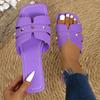 Fashion Fashion Non-slip Women Slippers Summer Flat Rivet Slippers Female Sandals Open Toe Outdoor Beach Slippers Design Slides Women
