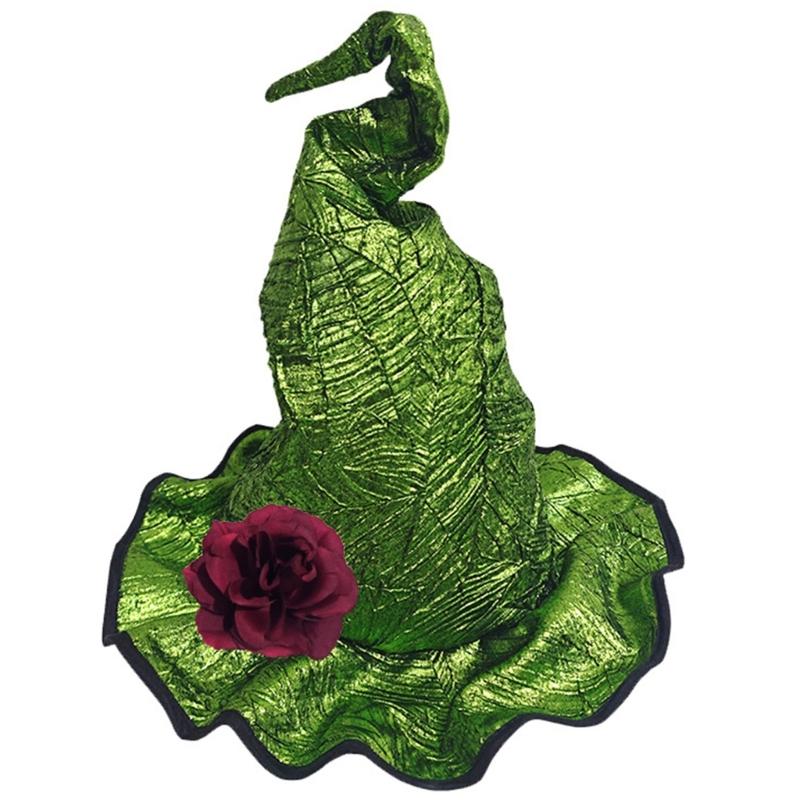 

Witch Hat For Women With Adjustable And Detachable Flower Perfect For Halloween Cosplay And Theme Parties Gathering