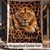 Lion Tiger Leopard (103) Theme Custom Tapestry Personalized Custom Name Text Wall Hanging Tapestry Home Decor Background Cloth
