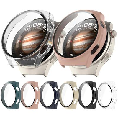 Husă PC din sticlă complet protectoare pentru Huawei Watch 4 pro Smartwatch Protecție de ecran Huse Carcasă & Folie de sticlă temperată 2 în 1