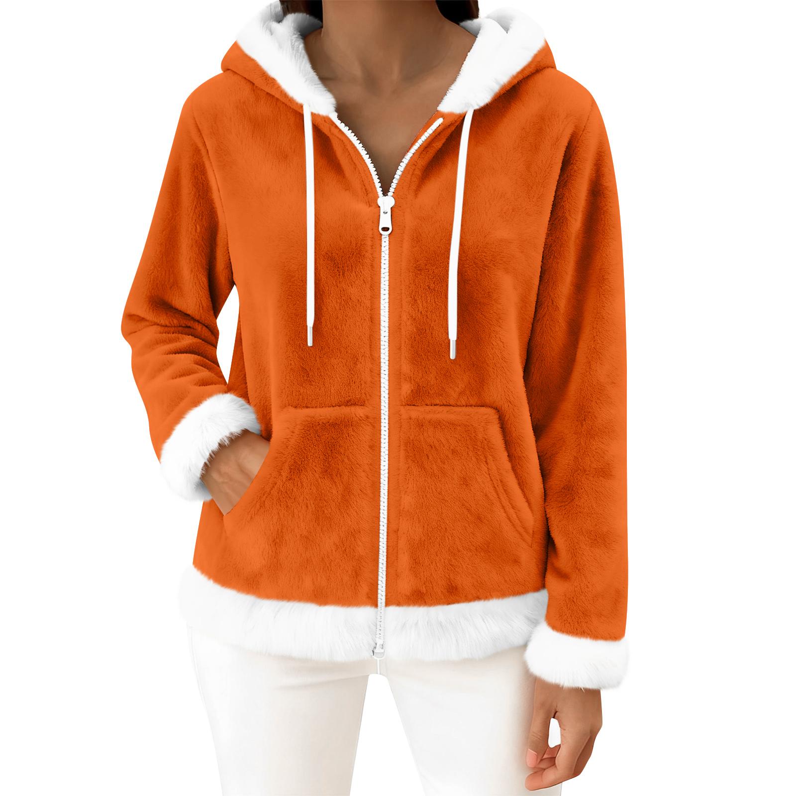 

Женский повседневный модный кардиган с капюшоном на молнии из флиса с длинными рукавами XL шафрановый