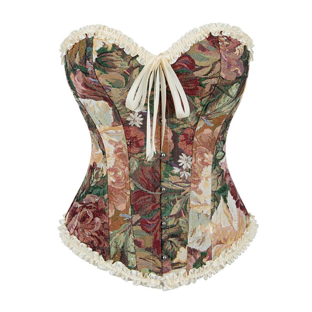 Gorset damski seksowny koronkowy z tyłu, rozpinany, top, stringi, bielizna modelująca sylwetkę