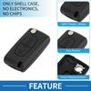 [A ABSOPRO] Kompatibel mit CITROEN 2-Knopf Schlüsselgehäuse Schale Keyless Entry Fernbedienung Schlüsselgehäuse Ersatz für C3 Picasso 2008-2015