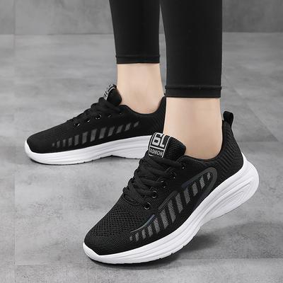 Commercio estero 2025 nuove scarpe sportive da donna traspiranti per primavera e autunno, scarpe in rete, scarpe in maglia, scarpe da corsa leggere con suola morbida, scarpe da studente