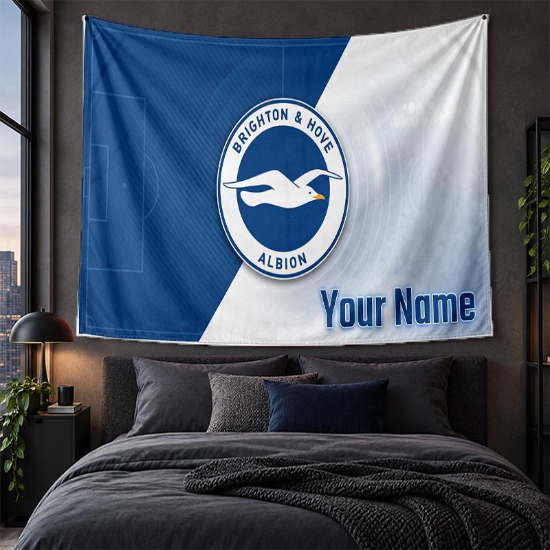 Personalized Tapestry Wall Hanging Brighton & Hove Albion Football Pattern Art Background Cloth