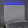 Maison Exclusive - Tête de lit à LED Blanc 100x5x118/128 cm Similicuir