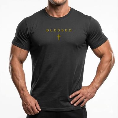 T-shirt Cristiana Benedetta Croce Minimalista Fede Maglietta Nera