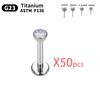 10/50 Stück G23 Titan Piercing Labret Lippe ASTM F136 Körperschmuck Nasenstecker Ohrringe Für Frauen 20/18/16G
