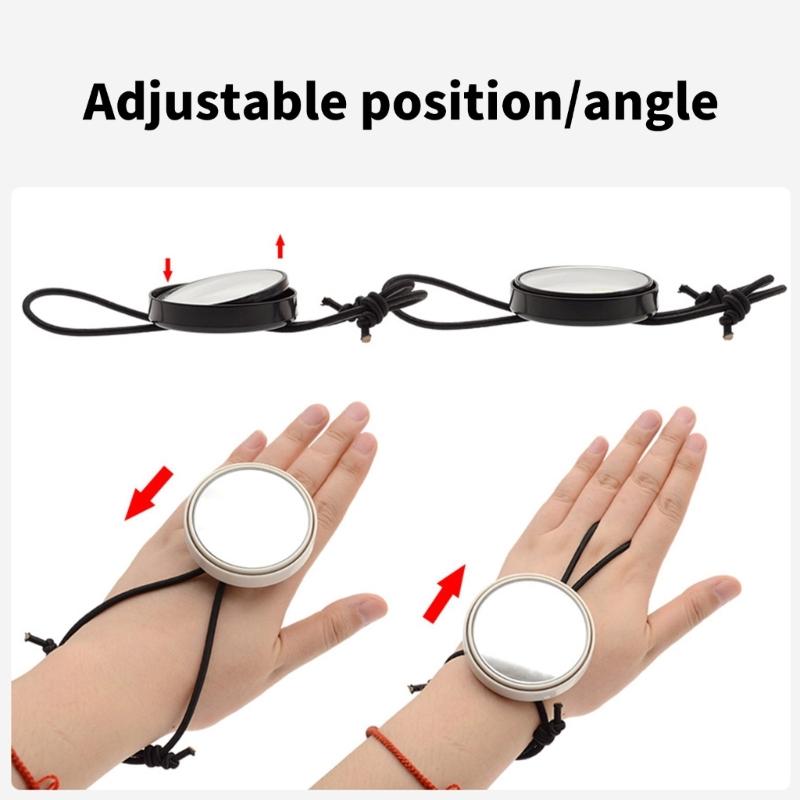 Round Diving Rearview Mirror with Elastic Rope Adjustable Scubas Diving Rearview Mirror for Scubas & Snorkeling