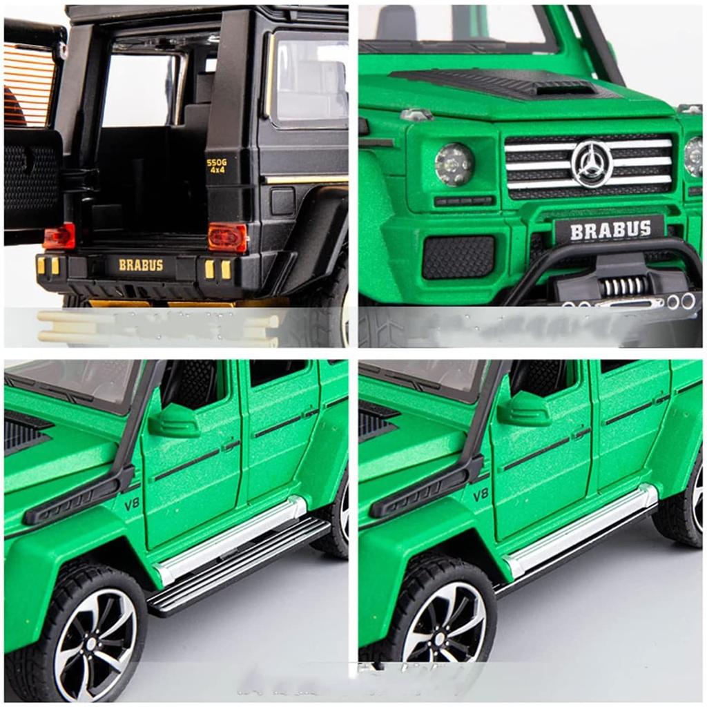 Model de mașină Benz G550 la scară 1/32 de jucărie, mașină de jucărie cu tragere înapoi cu sunet și lumină pentru copii mici, băieți, fete, colecție de cadouri