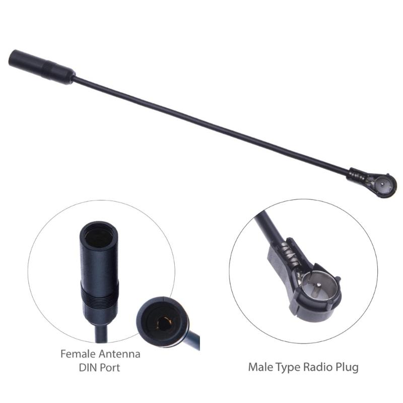 In Dashboard Receiver Antenna Connector Adapter Cable Cord, 30cm Extension, Male To Female Suitable for Navigation Units