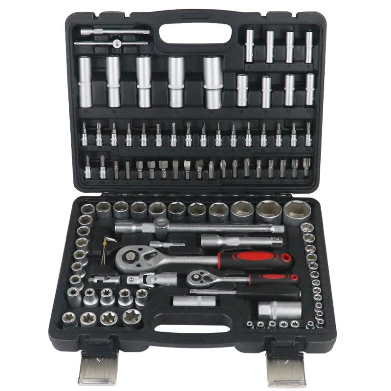 108-Piece Multifunctional Socket Tool Set - Ratchet Wrenches & Repair Kit