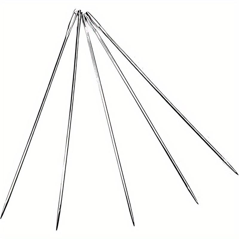 55 STÜCKE Edelstahl Handnähset - Stick- & Handarbeitsset mit großem Öhr, Mehrere Größen, Weiße Verpackung