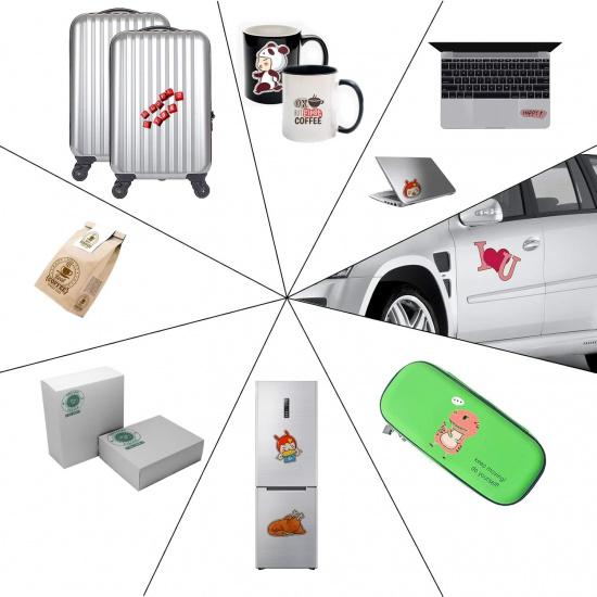 Printable Vinyl Sticker Paper for Inkjet Printer - Transparent Clear - 20 Self Adhesive Sheets - Waterproof Decal Paper - Standard Letter Size