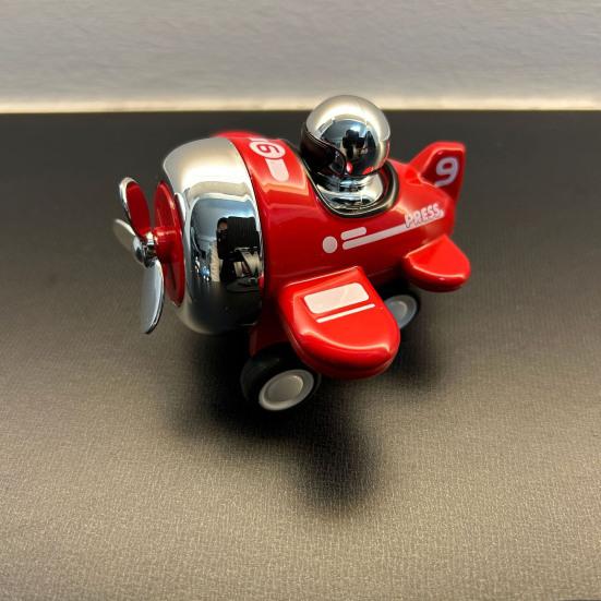 Mini Alloy Cartoon Airplane Toy Press Go Propeller Aircraft Toy Toddlers Boys Girls Educational Pull-back Plane Toy Party Favors