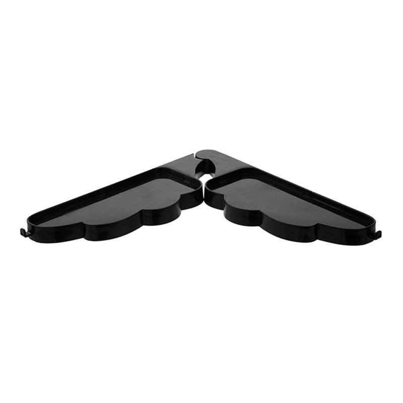 

Угловая вращающаяся угловая полка в форме крыла, настенное крепление для ванной комнаты, складная стойка для хранения душа, органайзер без перфорации чёрный